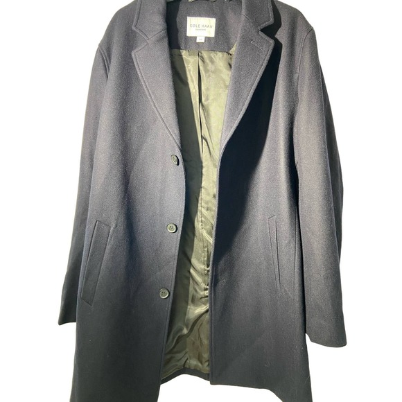 Cole Haan Melton Button Front Wool-Blend Coat - Men's Size L * M311 - Picture 7 of 11